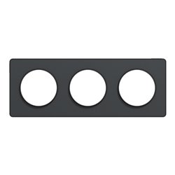 Plaque de finition Odace Touch S540806 Anthracite 3 postes