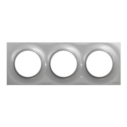 Plaque de finition Odace Styl S520706E Aluminium 3 postes