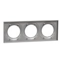 Plaque de finition Odace Styl S520706E Aluminium 3 postes