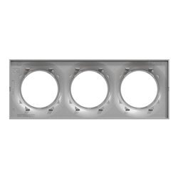 Plaque de finition Odace Styl S520706E Aluminium 3 postes