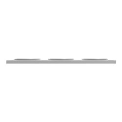 Plaque de finition Odace Styl S520706E Aluminium 3 postes