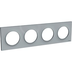 Plaque de finition Odace Styl S520708A1 Gris (Pantone 3C) 4 postes