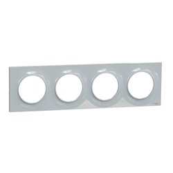 Plaque de finition Odace Styl S520708B1 Pierre (Pantone 429C) 4 postes