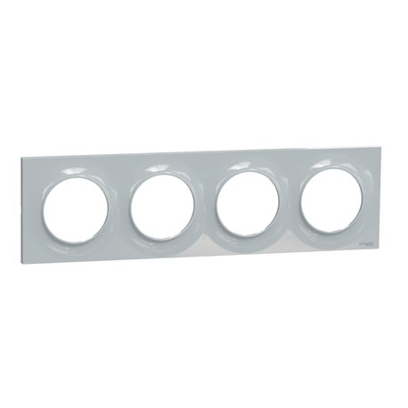 Plaque de finition Odace Styl S520708B1 Pierre (Pantone 429C) 4 postes Plaque de finition Odace Styl S520708B1 Pierre (Pantone 429C) 4 postes