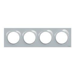 Plaque de finition Odace Styl S520708B1 Pierre (Pantone 429C) 4 postes