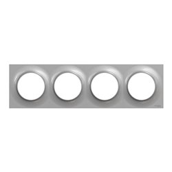 Plaque de finition Odace Styl S520708E Aluminium 4 postes