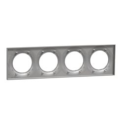 Plaque de finition Odace Styl S520708E Aluminium 4 postes