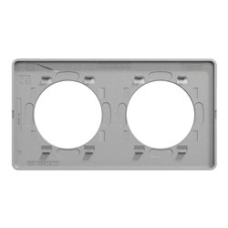 Plaque de finition Odace Touch S530804 Aluminium 2 postes