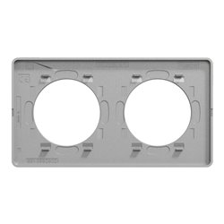 Plaque de finition Odace Touch S530804J Aluminium et aluminium brossé 2 postes