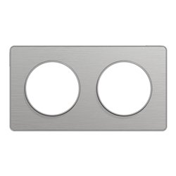 Plaque de finition Odace Touch S530804J Aluminium et aluminium brossé 2 postes