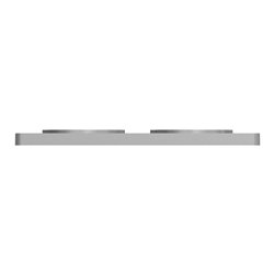 Plaque de finition Odace Touch S530804J Aluminium et aluminium brossé 2 postes