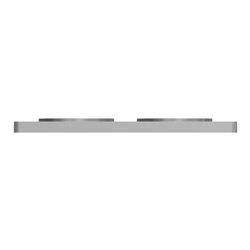 Plaque de finition Odace Touch S530804KB Kvadrat en tissus Ombre liseré aluminium 2 postes