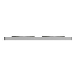 Plaque de finition Odace Touch S530804KG Kvadrat en tissus Perle liseré aluminium 2 postes