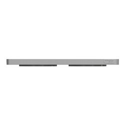 Plaque de finition Odace Touch S530804KG Kvadrat en tissus Perle liseré aluminium 2 postes