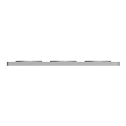 Plaque de finition Odace Touch S530806 Aluminium 3 postes