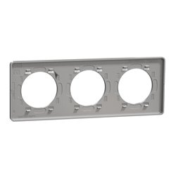Plaque de finition Odace Touch S530806 Aluminium 3 postes
