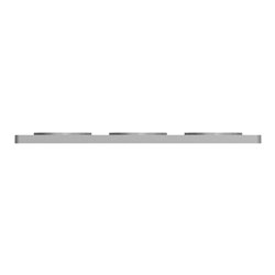 Plaque de finition Odace Touch S530806J Aluminium et aluminium brossé 3 postes