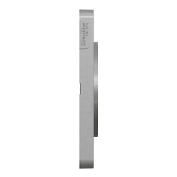 Plaque de finition Odace Touch S530806KG Kvadrat en tissus Perle liseré aluminium 3 postes