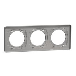 Plaque de finition Odace Touch S530806V Aluminium et ardoise 3 postes