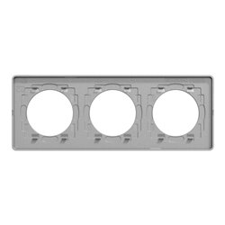 Plaque de finition Odace Touch S530806V Aluminium et ardoise 3 postes