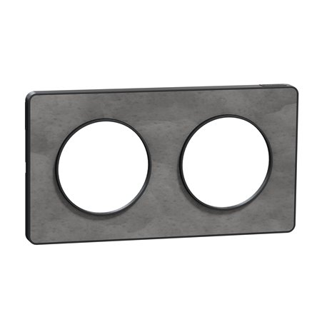 Plaque de finition Odace Touch S540804V Anthracite et ardoise 2 postes Plaque de finition Odace Touch S540804V Anthracite et ardoise 2 postes