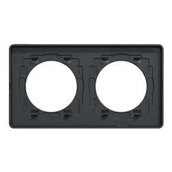 Plaque de finition Odace Touch S540804V Anthracite et ardoise 2 postes