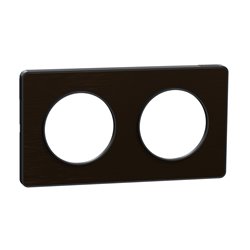Plaque de finition Odace Touch S540804L Bronze brossé et anthracite 2 postes