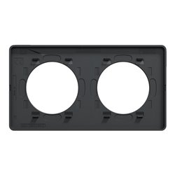 Plaque de finition Odace Touch S540804L Bronze brossé et anthracite 2 postes