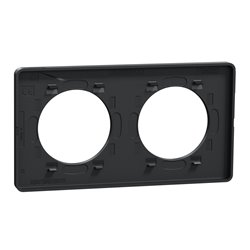 Plaque de finition Odace Touch S540804L Bronze brossé et anthracite 2 postes
