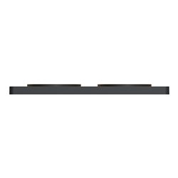 Plaque de finition Odace Touch S540804KY Kvadrat en tissus Ocre et liseré anthracite 2 postes
