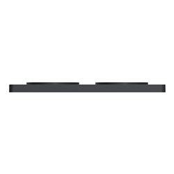 Plaque de finition Odace Touch S540804KG Kvadrat en tissus Perle et liseré anthracite 2 postes