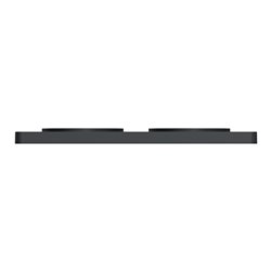 Plaque de finition Odace Touch S540804KB Kvadrat en tissus Ombre et liseré anthracite 2 postes