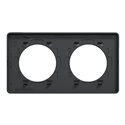 Plaque de finition Odace Touch S540804J Anthracite et aluminium brossé 2 postes