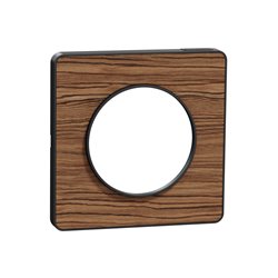 Plaque de finition Odace Touch S540802P4 Anthracite et zingana 1 poste