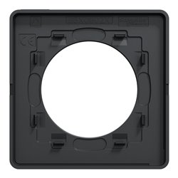 Plaque de finition Odace Touch S540802P4 Anthracite et zingana 1 poste