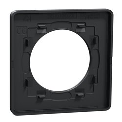 Plaque de finition Odace Touch S540802P4 Anthracite et zingana 1 poste