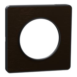 Plaque de finition Odace Touch S540802L Bronze brossé et anthracite 1 poste