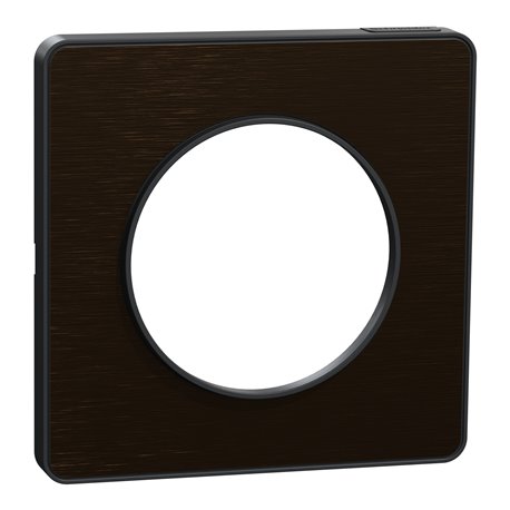 Plaque de finition Odace Touch S540802L Bronze brossé et anthracite 1 poste Plaque de finition Odace Touch S540802L Bronze brossé et anthracite 1 poste