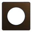 Plaque de finition Odace Touch S540802L Bronze brossé et anthracite 1 poste