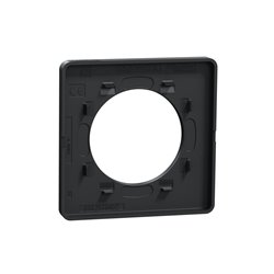 Plaque de finition Odace Touch S540802KG Kvadrat en tissus Perle et liseré anthracite 1 poste