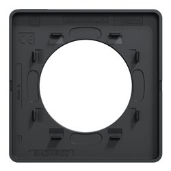 Plaque de finition Odace Touch S540802KG Kvadrat en tissus Perle et liseré anthracite 1 poste