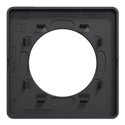 Plaque de finition Odace Touch S540802KB Kvadrat en tissus Ombre et liseré anthracite 1 poste
