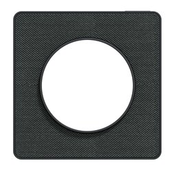 Plaque de finition Odace Touch S540802KB Kvadrat en tissus Ombre et liseré anthracite 1 poste