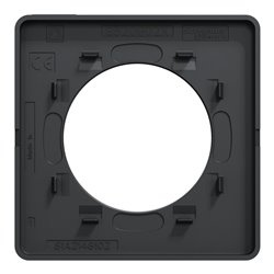 Plaque de finition Odace Touch S540802J Anthracite et aluminium brossé 1 poste