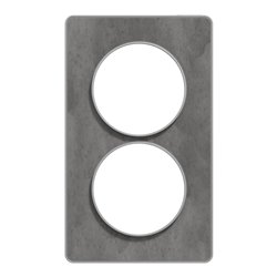 Plaque de finition Odace Touch S530814V Aluminium et ardoise 3 postes verticaux