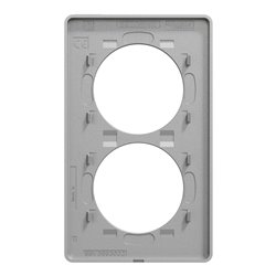Plaque de finition Odace Touch S530814 Aluminium 2 postes verticaux