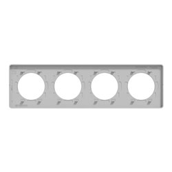Plaque de finition Odace Touch S530808 Aluminium 4 postes