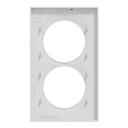 Plaque de finition Odace Styl S520714 Blanc 2 postes