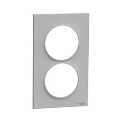 Plaque de finition Odace Styl S520714E Aluminium 2 postes