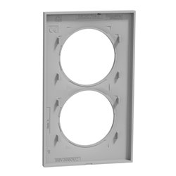 Plaque de finition Odace Styl S520714E Aluminium 2 postes